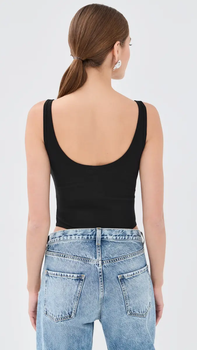Versace Bio Cotton Rib Thong Bodysuit | Thumbnail 4 Versace Bio Cotton Rib Thong Bodysuit | Thumbnail 4