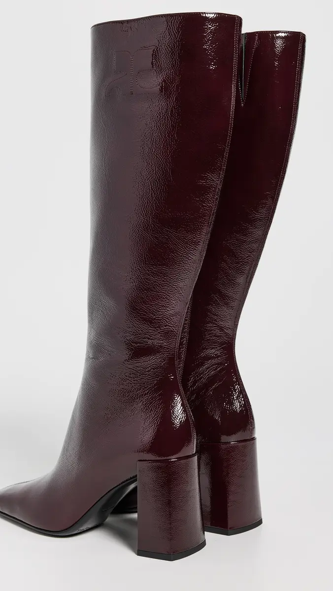Courrèges Heritage Shadow Naplack Boots Burgundy | Thumbnail 4 Courrèges Heritage Shadow Naplack Boots Burgundy | Thumbnail 4