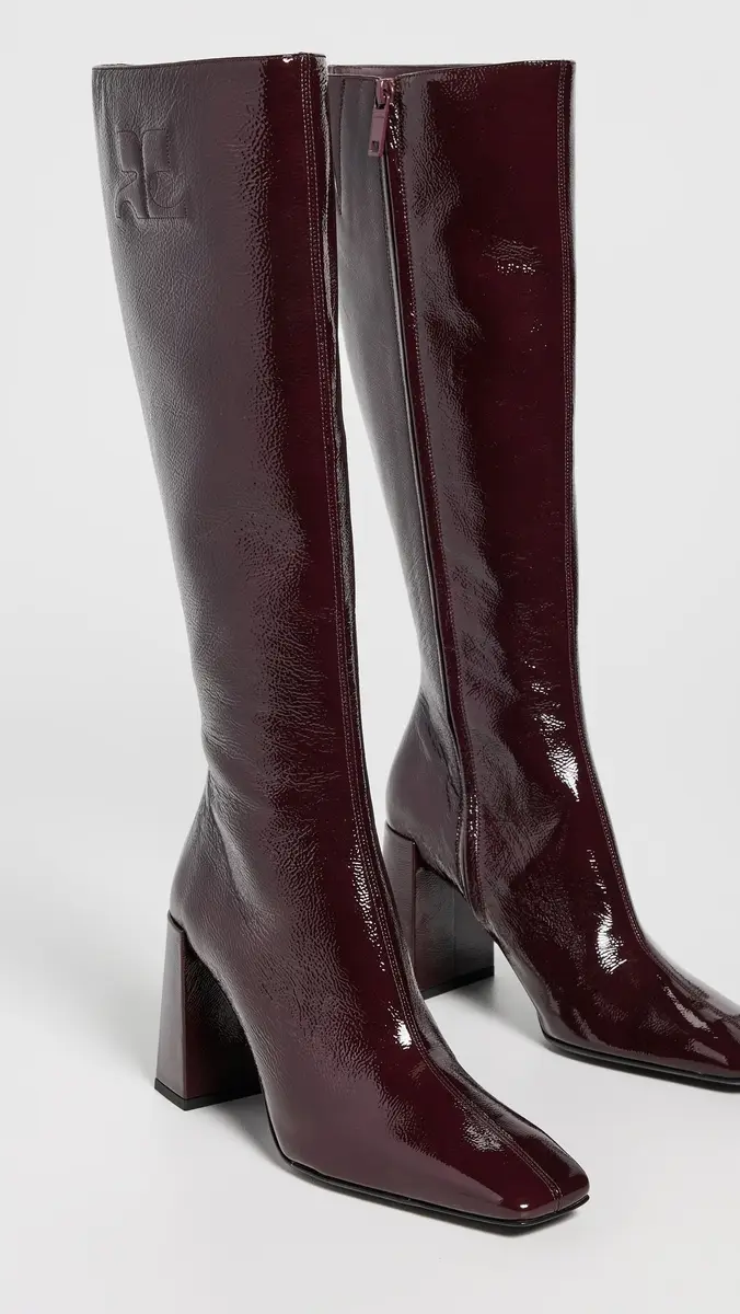 Courrèges Heritage Shadow Naplack Boots Burgundy | Thumbnail 5 Courrèges Heritage Shadow Naplack Boots Burgundy | Thumbnail 5