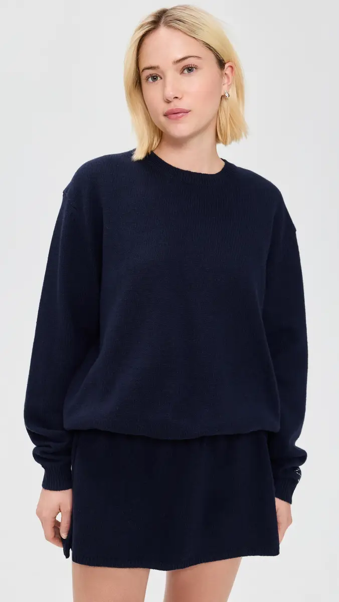 Sandy Liang Kazia Knit Dress Navy | Thumbnail 2