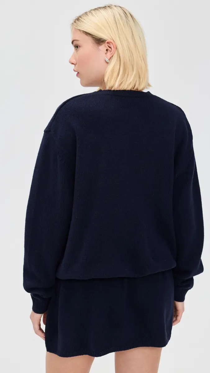 Sandy Liang Kazia Knit Dress Navy | Thumbnail 3