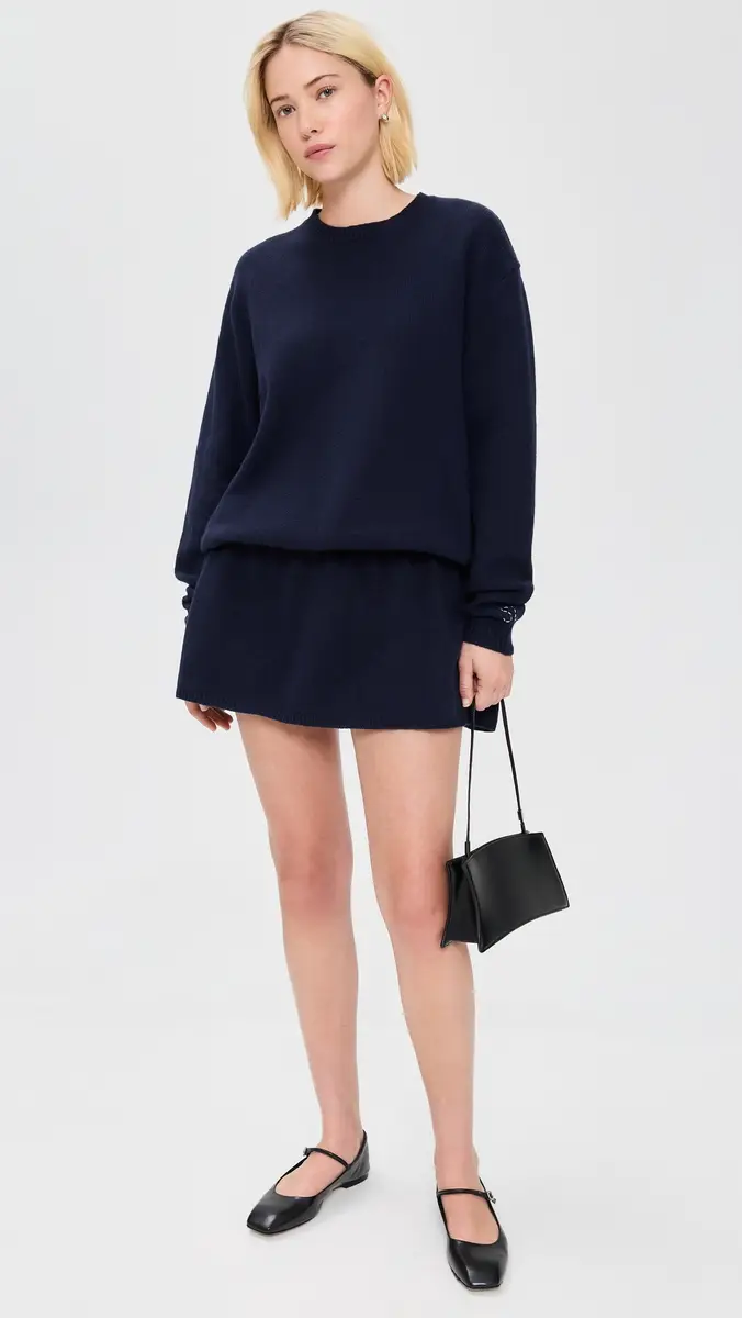Sandy Liang Kazia Knit Dress Navy | Thumbnail 5
