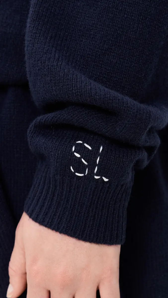 Sandy Liang Kazia Knit Dress Navy | Thumbnail 6