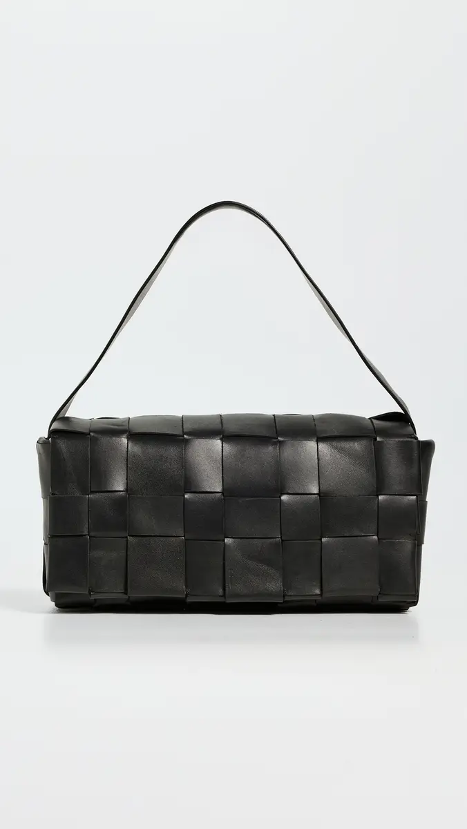 St. Agni Woven Envelope Mini Tote Black One Size | Thumbnail 2