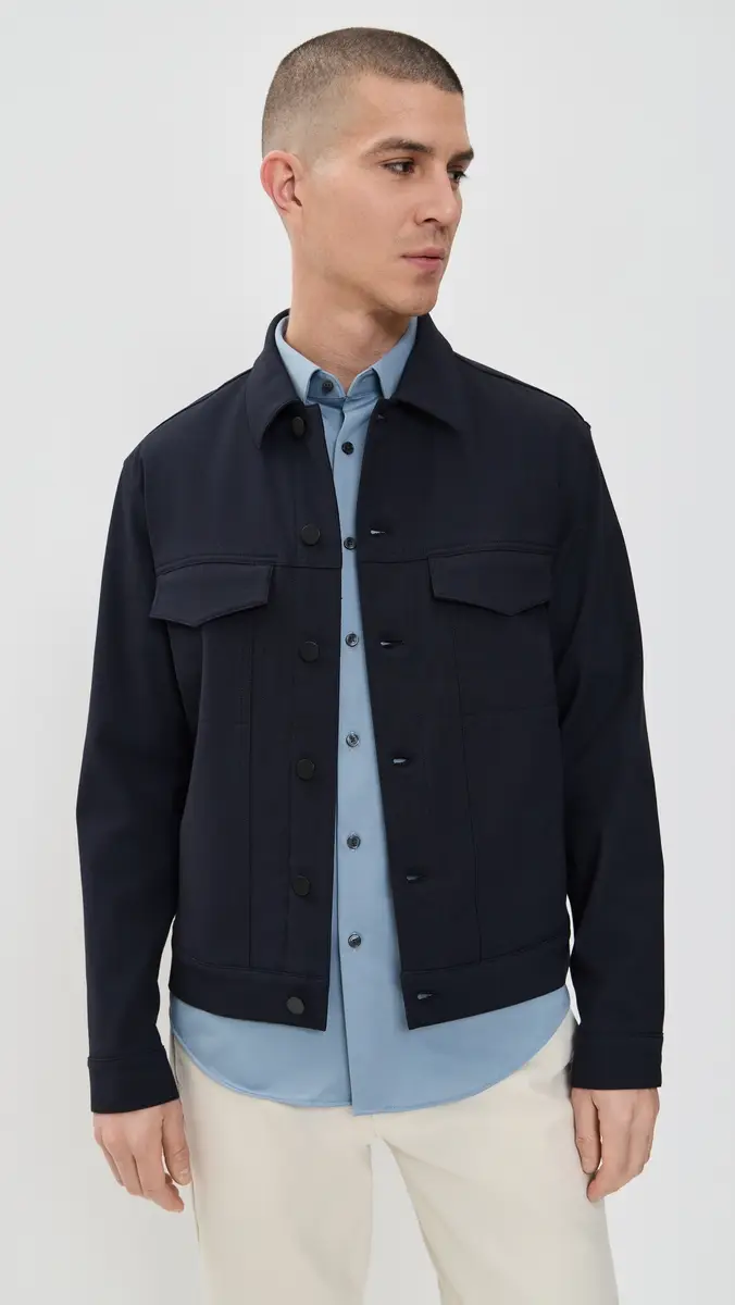 Theory River Jacket in Neoteric Twill Dark Navy | Thumbnail 2 Theory River Jacket in Neoteric Twill Dark Navy | Thumbnail 2