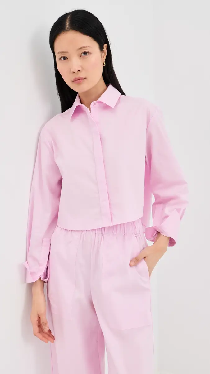 Simkhai Renata Cropped Button Down Shirt | Thumbnail 2