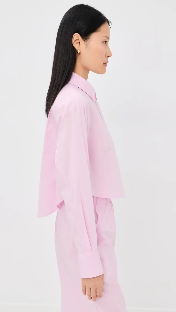 Simkhai Renata Cropped Button Down Shirt | Thumbnail 4