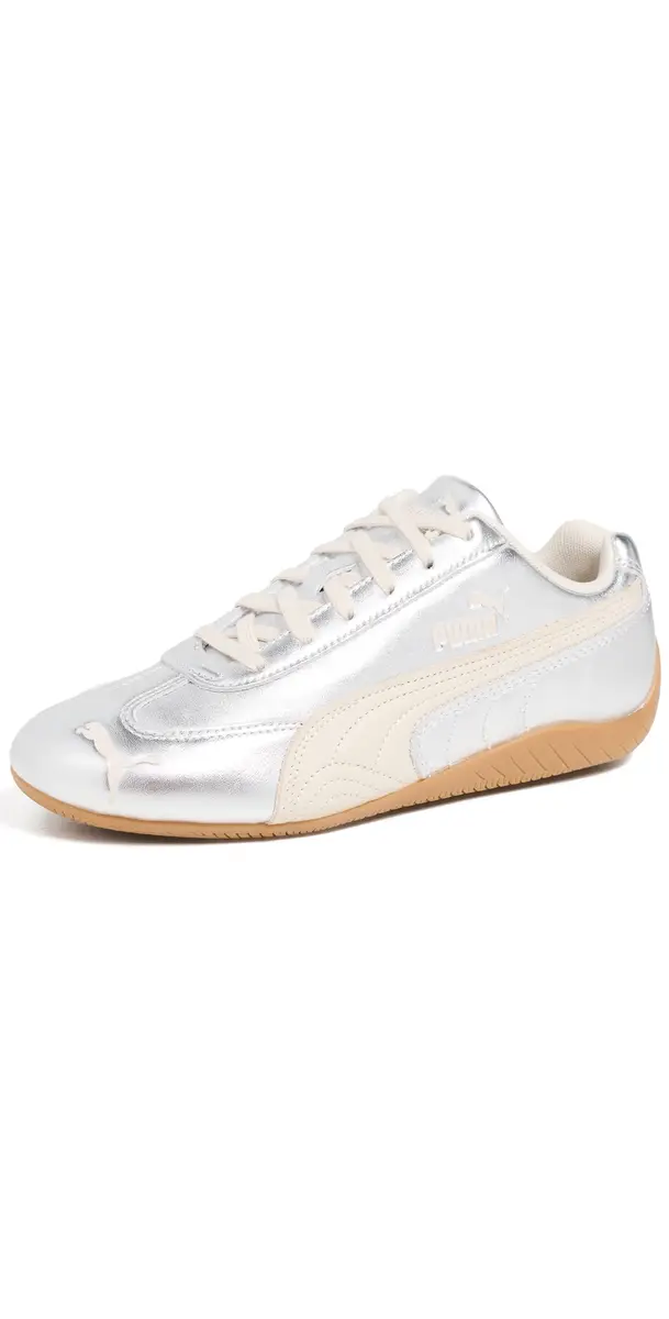 Puma Speedcat Silver Sneakers Alpine Snow/Gum | Image 1 Puma Speedcat Silver Sneakers Alpine Snow/Gum | Image 1