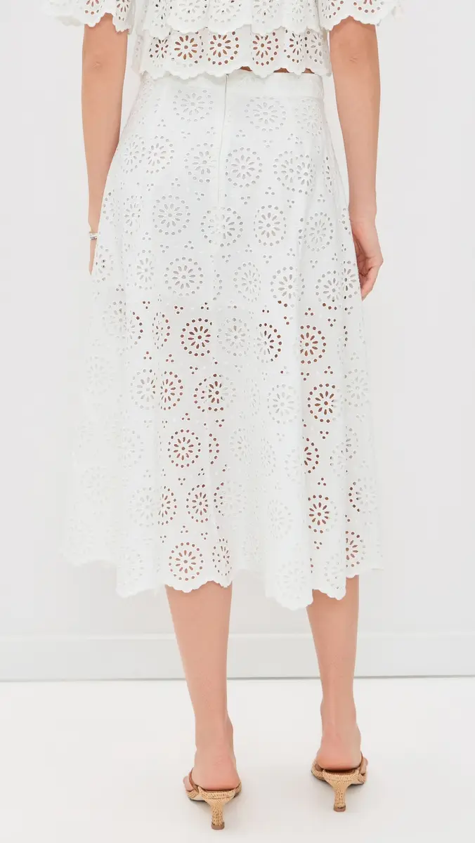 Frame The Solstice Eyelet Skirt | Thumbnail 3 Frame The Solstice Eyelet Skirt | Thumbnail 3