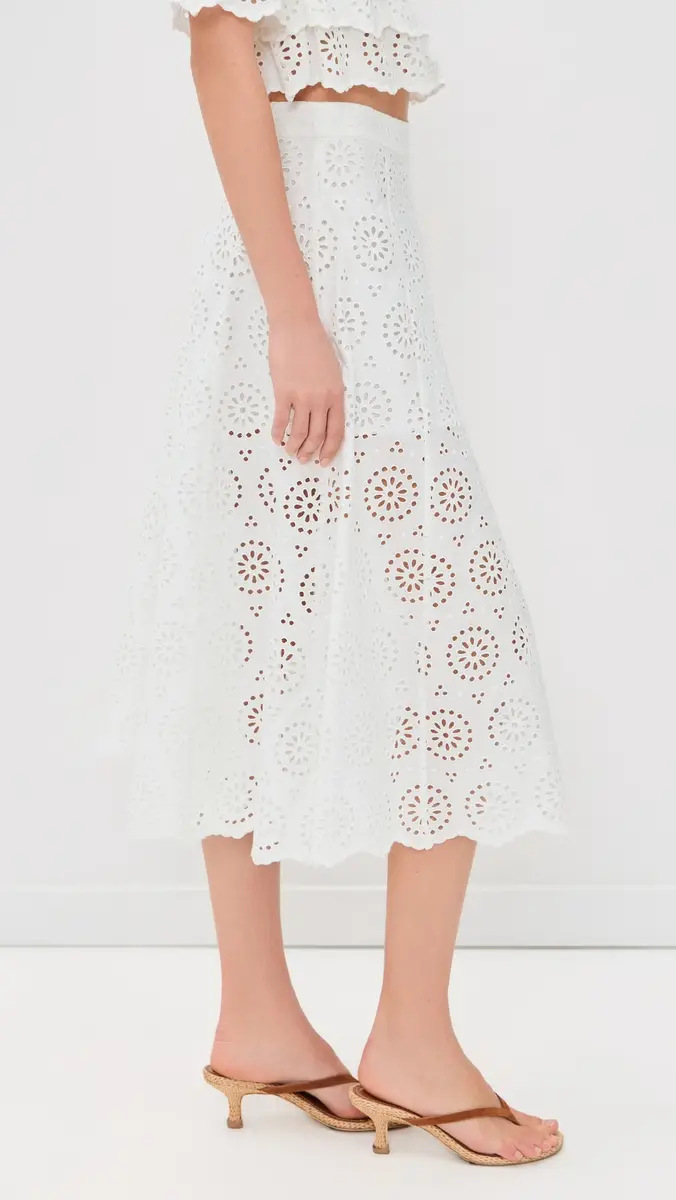 Frame The Solstice Eyelet Skirt | Thumbnail 4 Frame The Solstice Eyelet Skirt | Thumbnail 4