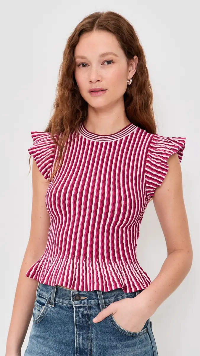 RAILS Bryn Top Berry Stripe | Thumbnail 2