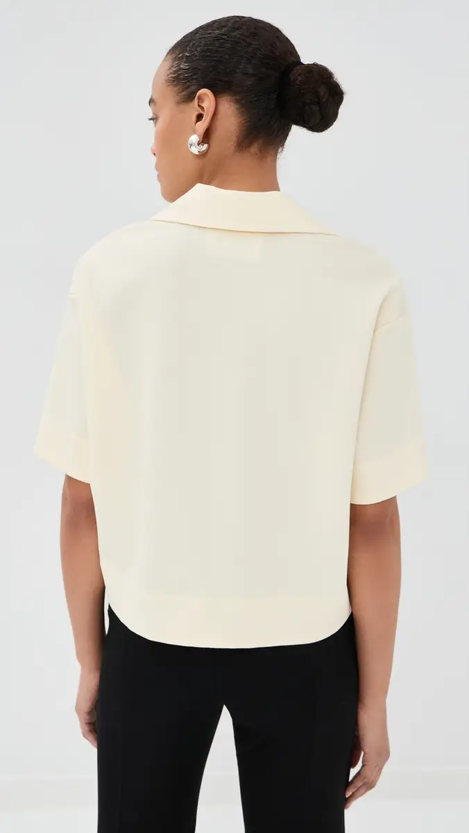 Jil Sander Short Sleeve Polo Chalk | Thumbnail 4 Jil Sander Short Sleeve Polo Chalk | Thumbnail 4