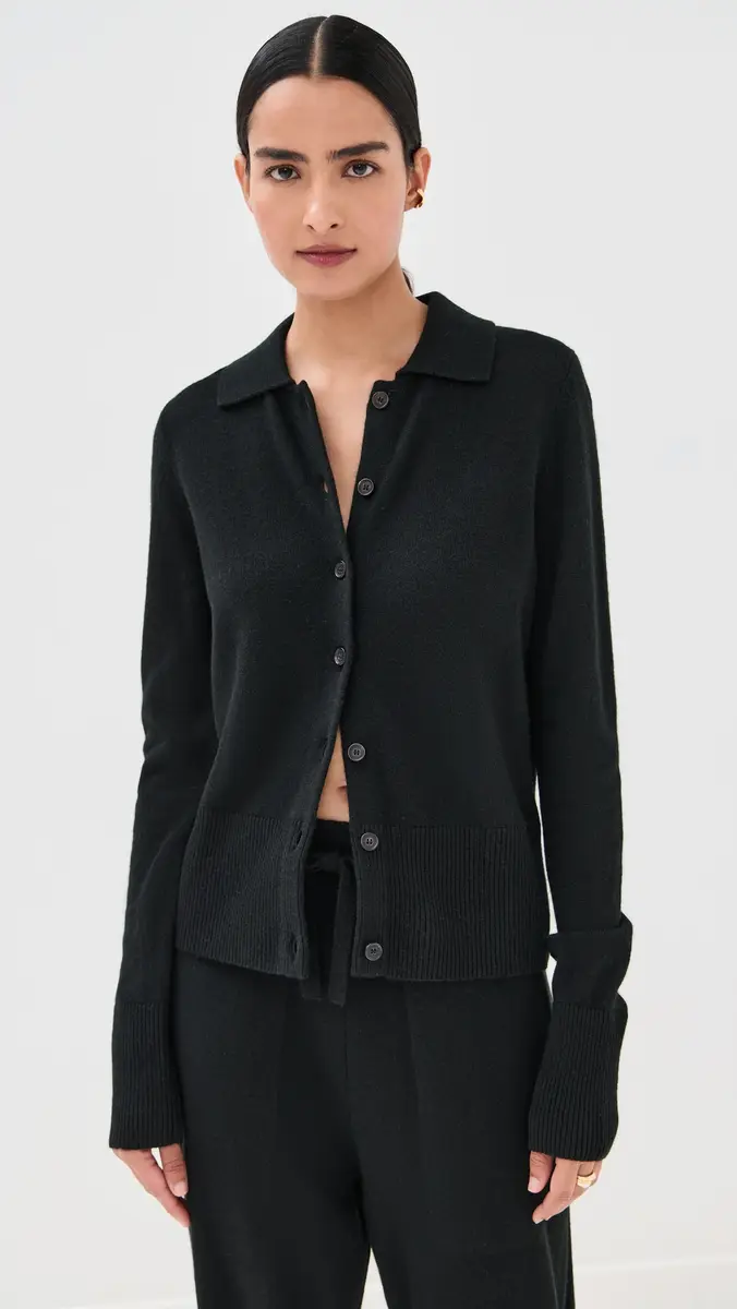 Le Kasha Cashmere Fraga Cardigan Black | Thumbnail 2