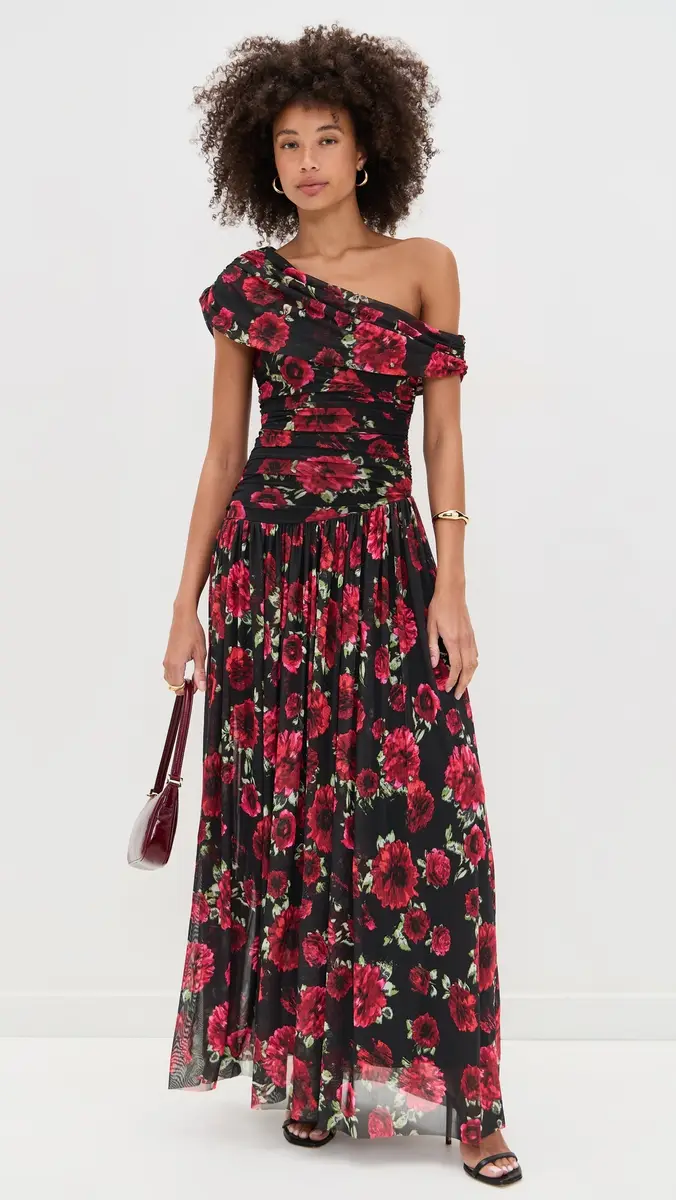AFRM Marietta Dress Painted Roses | Thumbnail 5