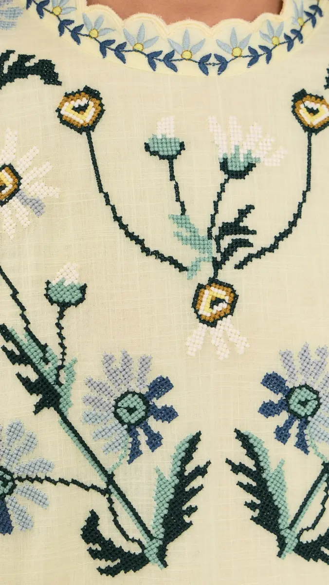 Sea Audra Embroidered Midi Dress Butter | Thumbnail 6 Sea Audra Embroidered Midi Dress Butter | Thumbnail 6