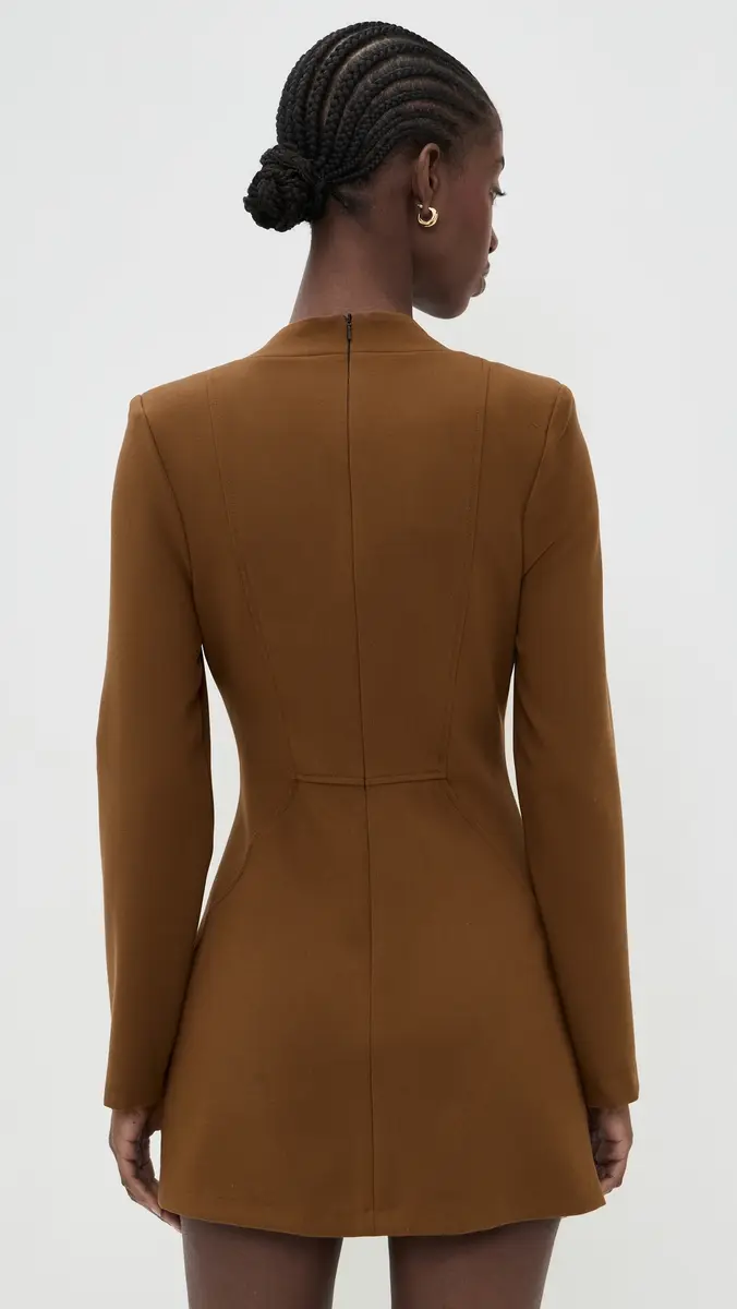 Black Halo Kenna Micro Mini Dress Mocha | Thumbnail 3