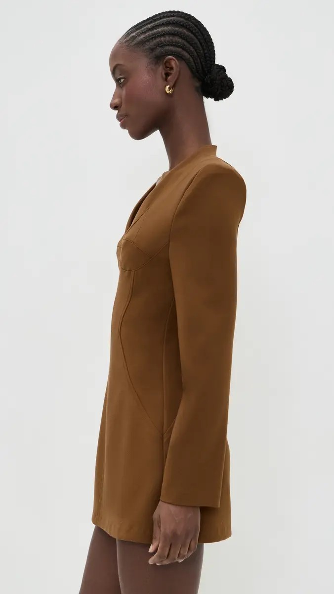 Black Halo Kenna Micro Mini Dress Mocha | Thumbnail 4