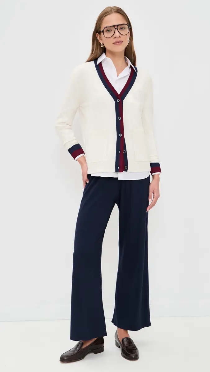 KULE The Sinclair Cashmere Cardigan Cream/Navy/Port | Thumbnail 5 KULE The Sinclair Cashmere Cardigan Cream/Navy/Port | Thumbnail 5