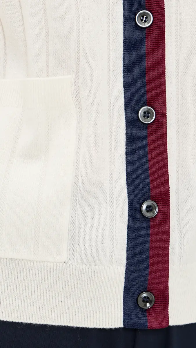 KULE The Sinclair Cashmere Cardigan Cream/Navy/Port | Thumbnail 6 KULE The Sinclair Cashmere Cardigan Cream/Navy/Port | Thumbnail 6