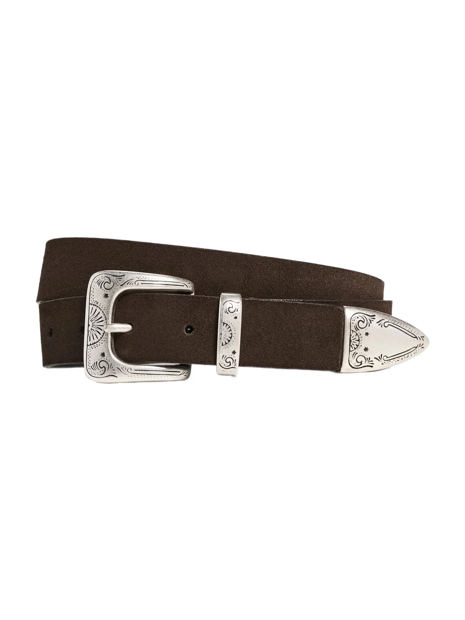 Narrow Casual Suede Belt