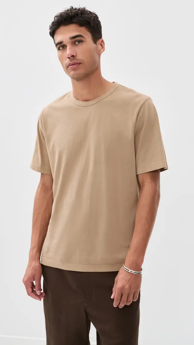 Theory Crew Neck Tee Tinted Brown | Thumbnail 2 Theory Crew Neck Tee Tinted Brown | Thumbnail 2