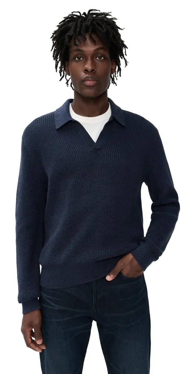 Madewell haker-titch weater Polo Cool Navy | Image 1 Madewell haker-titch weater Polo Cool Navy | Image 1