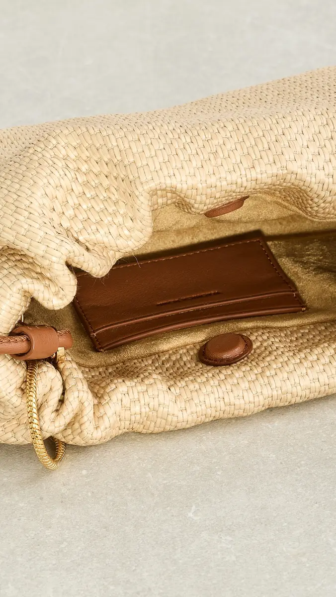 Veronica Beard Small Raffia Stash Bag Hazelwood Natural One Size | Thumbnail 6 Veronica Beard Small Raffia Stash Bag Hazelwood Natural One Size | Thumbnail 6