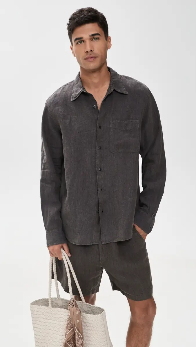 Madewell Long Sleeve Linen Top | Thumbnail 2 Madewell Long Sleeve Linen Top | Thumbnail 2