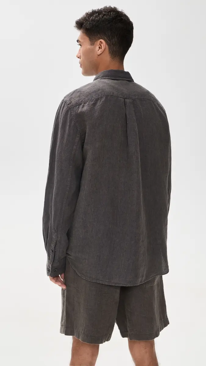 Madewell Long Sleeve Linen Top | Thumbnail 3 Madewell Long Sleeve Linen Top | Thumbnail 3