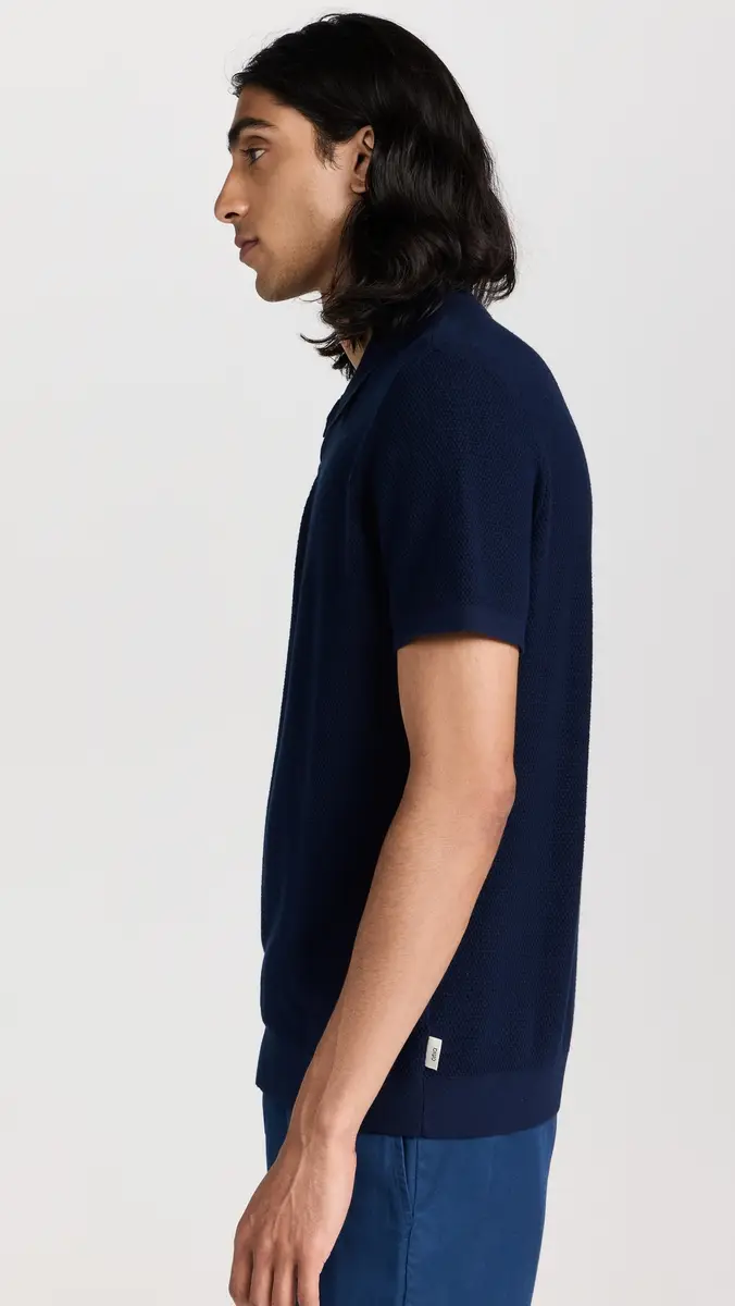 Onia Cotton Textured Knit Polo | Thumbnail 4
