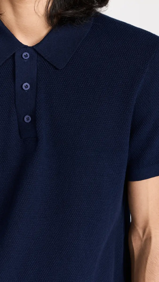 Onia Cotton Textured Knit Polo | Thumbnail 6
