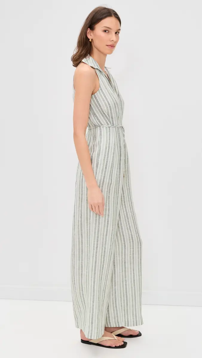 HEVRON Vivi Jumpsuit Sage Stripe | Thumbnail 4 HEVRON Vivi Jumpsuit Sage Stripe | Thumbnail 4