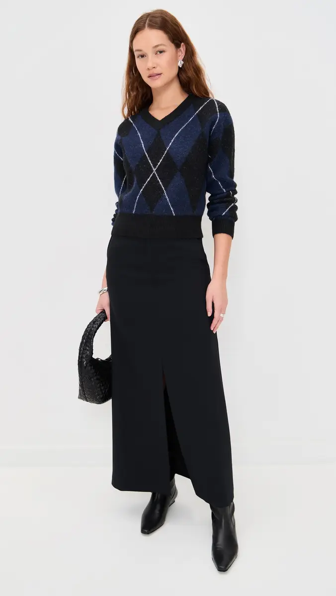 LE BOP Rae Arglye V Neck Sweater | Thumbnail 5 LE BOP Rae Arglye V Neck Sweater | Thumbnail 5