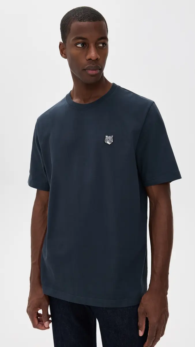 Maison Kitsuné Grey Fox Head Patch Comfort Tee | Thumbnail 2 Maison Kitsuné Grey Fox Head Patch Comfort Tee | Thumbnail 2