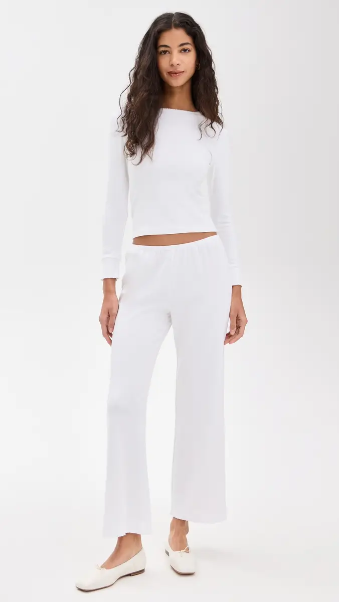 DONNI. DONNI. The Baby Rib Scallop Long Sleeve | Thumbnail 5 DONNI. DONNI. The Baby Rib Scallop Long Sleeve | Thumbnail 5