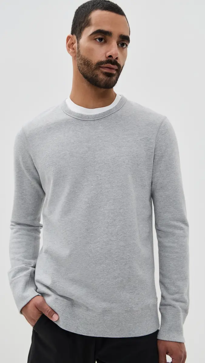 REIGNING CHAMP Mid-Weight Terry Slim Crew Neck | Thumbnail 2 REIGNING CHAMP Mid-Weight Terry Slim Crew Neck | Thumbnail 2