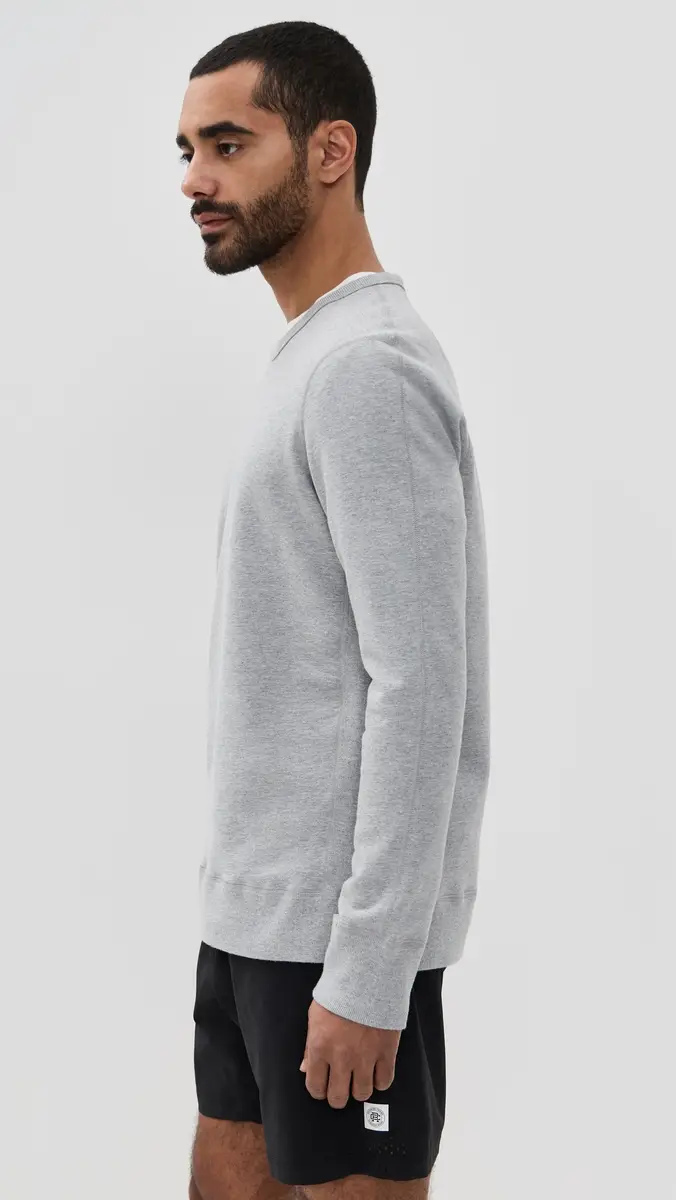 REIGNING CHAMP Mid-Weight Terry Slim Crew Neck | Thumbnail 4 REIGNING CHAMP Mid-Weight Terry Slim Crew Neck | Thumbnail 4