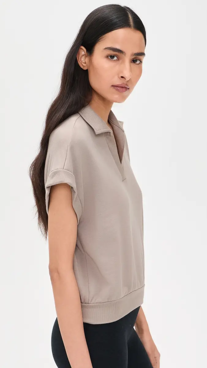 Splits59 Evie Fleece Polo Latte | Thumbnail 4 Splits59 Evie Fleece Polo Latte | Thumbnail 4