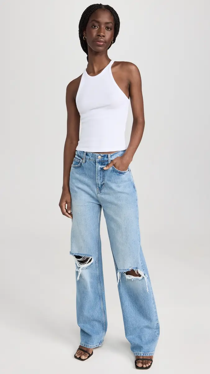 Good American Heritage Ribbed Tank Top White001 | Thumbnail 5 Good American Heritage Ribbed Tank Top White001 | Thumbnail 5
