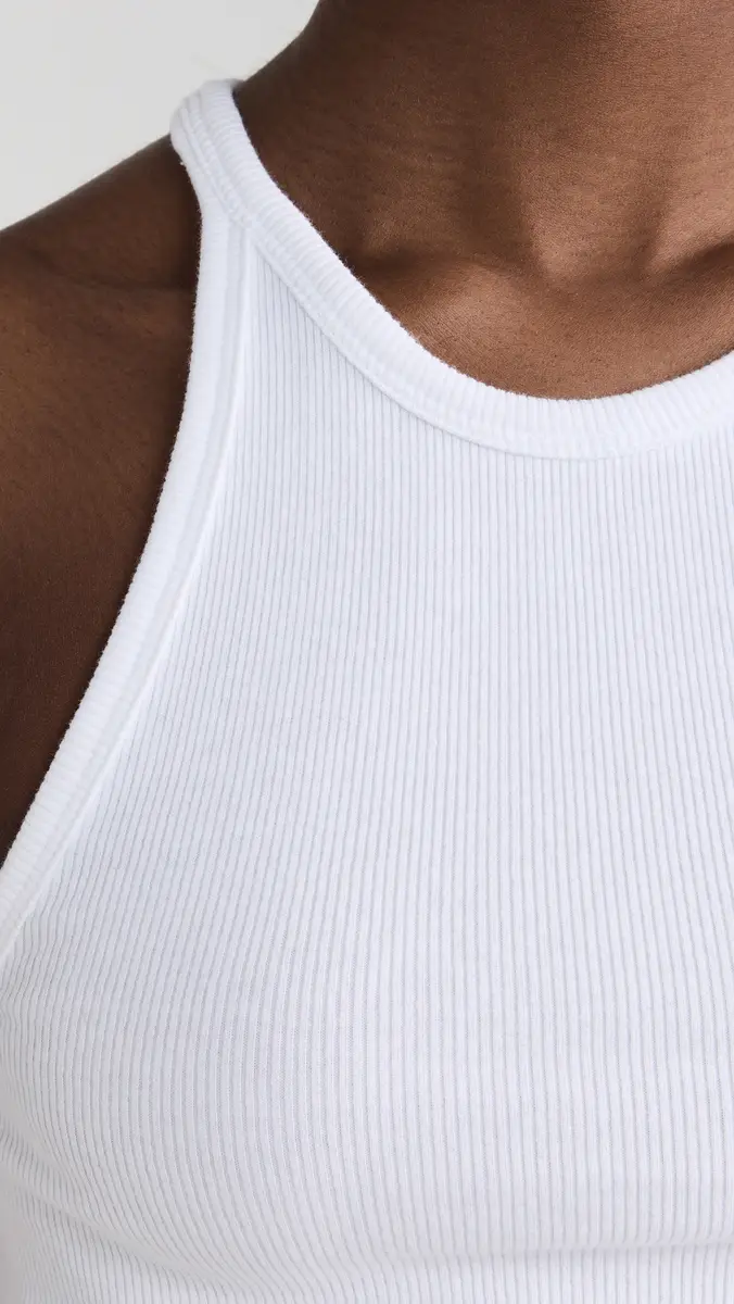 Good American Heritage Ribbed Tank Top White001 | Thumbnail 6 Good American Heritage Ribbed Tank Top White001 | Thumbnail 6