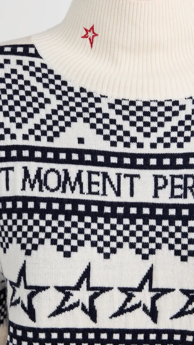 Perfect Moment Holiday Roll Neck Pullover White/Blue | Thumbnail 6 Perfect Moment Holiday Roll Neck Pullover White/Blue | Thumbnail 6