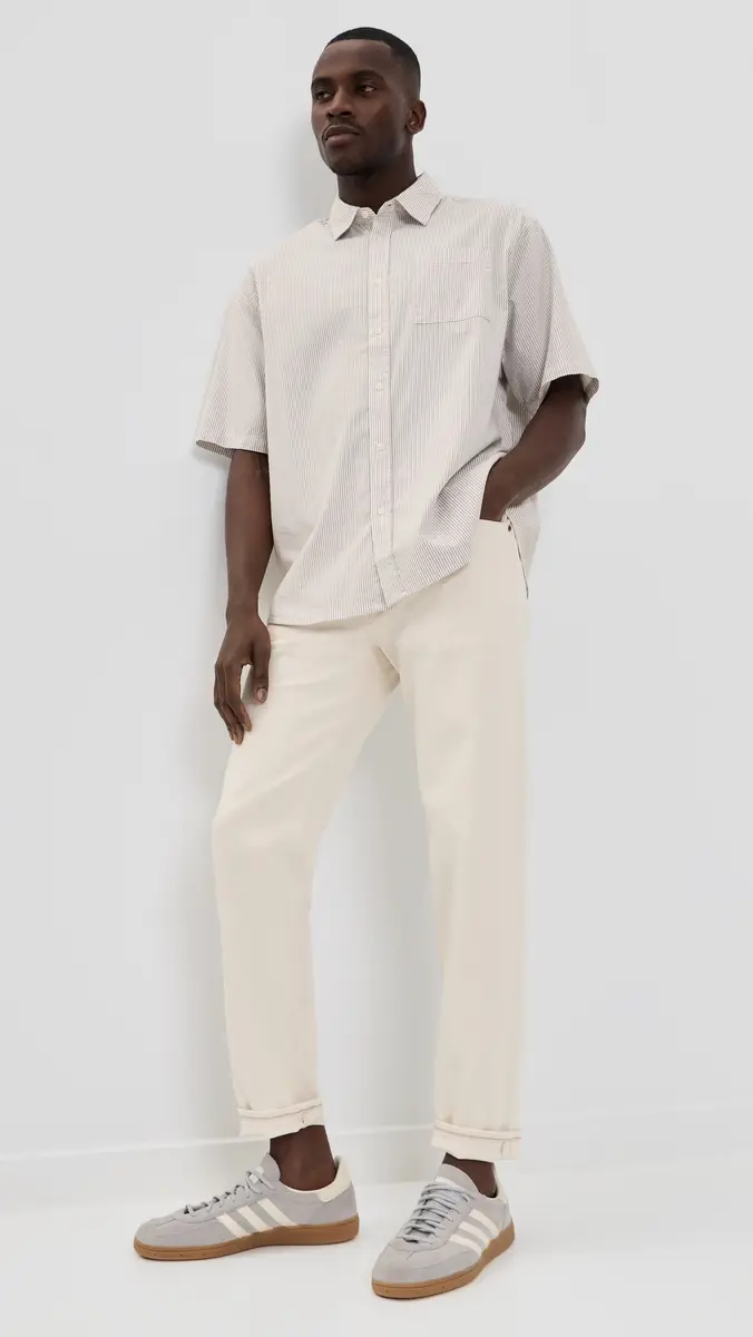 Madewell Relaxed Taper Ecru Comfort Selvedge Jeans | Thumbnail 5