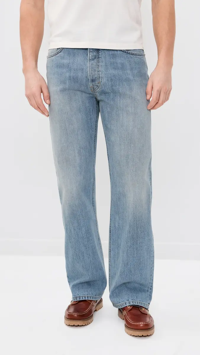 Jeanerica Vega Straight Leg Jeans Light Blue Righe | Thumbnail 2 Jeanerica Vega Straight Leg Jeans Light Blue Righe | Thumbnail 2