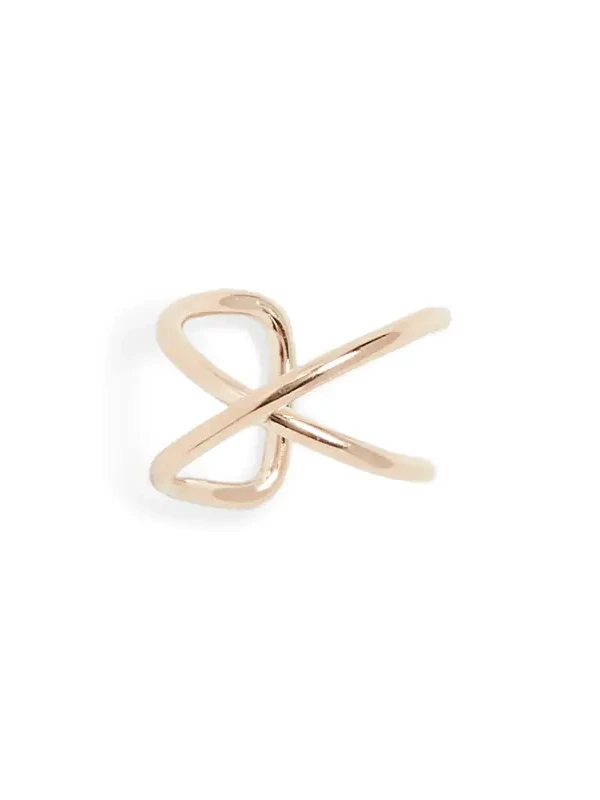 14k Gold Thin X Wire Ear Cuff 14k Gold Thin X Wire Ear Cuff