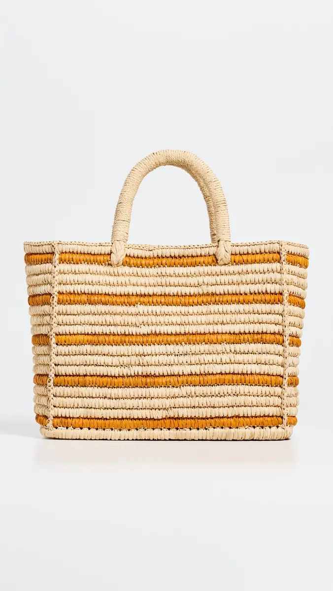 Hat Attack Juli Stripe Bag Natural/Tobacco One Size | Thumbnail 2