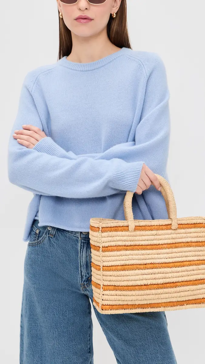 Hat Attack Juli Stripe Bag Natural/Tobacco One Size | Thumbnail 3