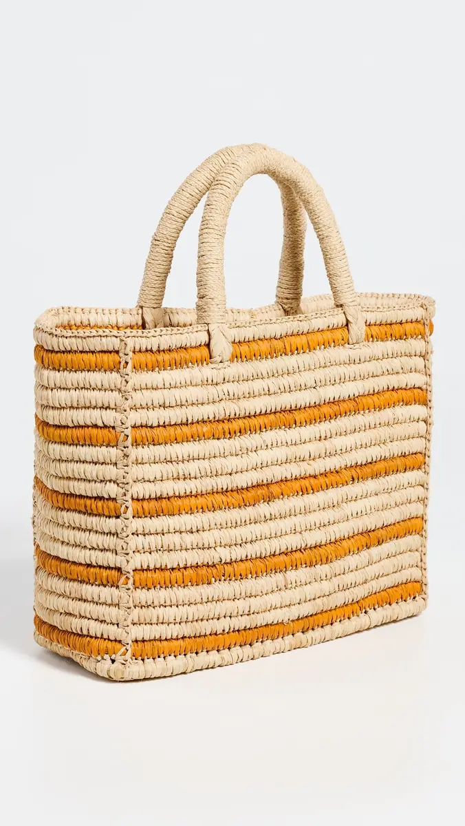Hat Attack Juli Stripe Bag Natural/Tobacco One Size | Thumbnail 4