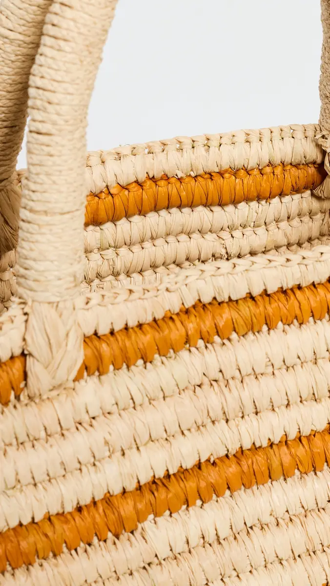 Hat Attack Juli Stripe Bag Natural/Tobacco One Size | Thumbnail 5