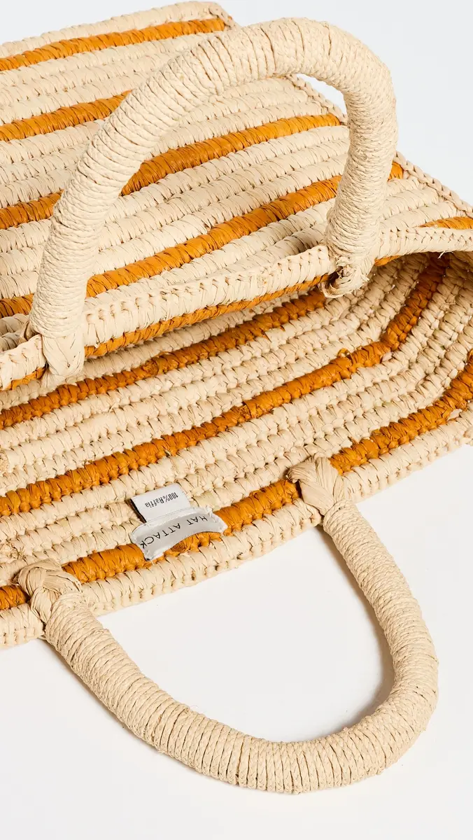 Hat Attack Juli Stripe Bag Natural/Tobacco One Size | Thumbnail 6