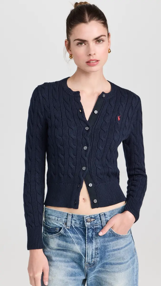 Polo Ralph Lauren Cotton Cable Long Sleeve Cardigan | Thumbnail 2 Polo Ralph Lauren Cotton Cable Long Sleeve Cardigan | Thumbnail 2